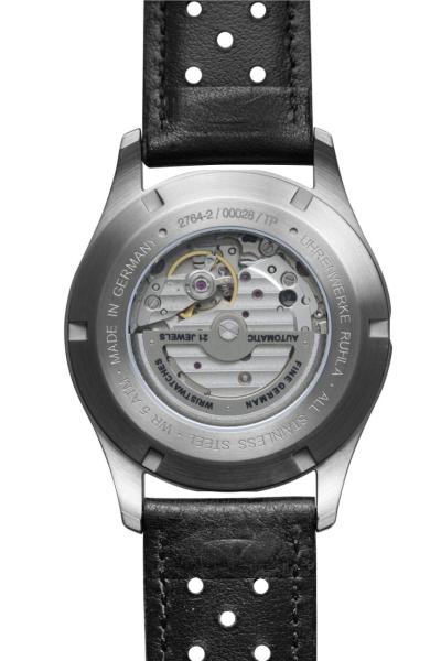 Bauhaus Aviation Herrenuhr Automatik mit 24h-Anzeige und Lederarmband